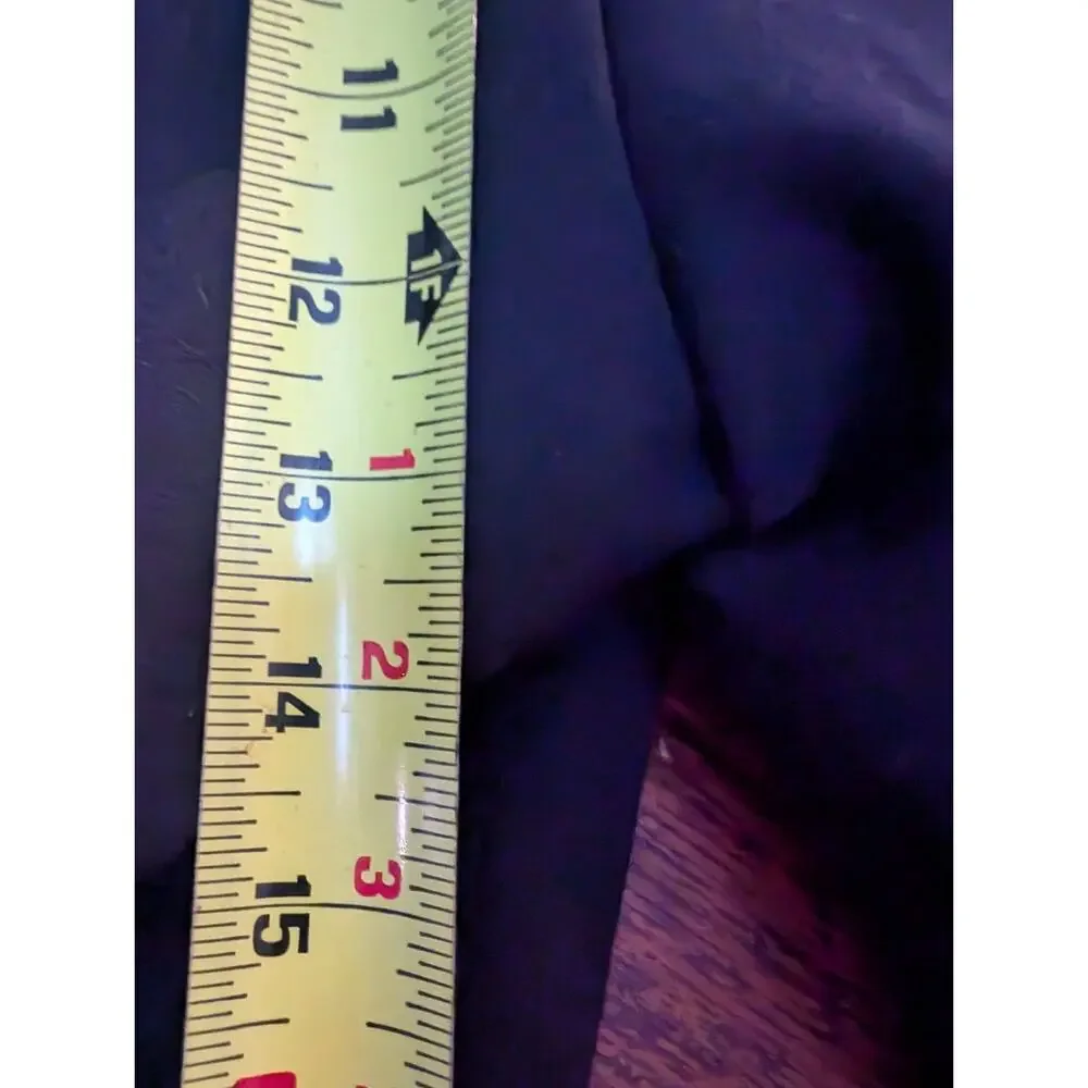 Tory Burch Black Wool Blend Dress Pants Trousers Side Zip Size 14 Ankle Length